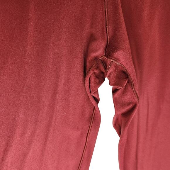 Aerie Real Me XTRA High Waist Legging Summer Burgundy Athleisure Casual Medium - Picture 8 of 10